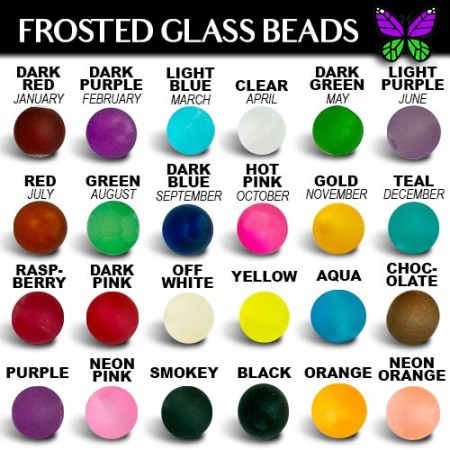 Frosted Glass Beads 